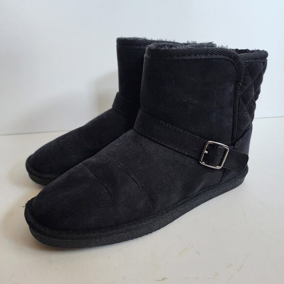 Arizona Black Size 8 Faux Fur Booties - Picture 2 of 6